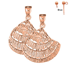 14K or 18K Gold Shell Earrings