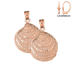 14K or 18K Gold Shell Earrings