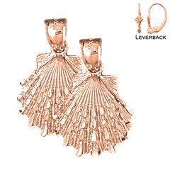 14K or 18K Gold Shell Earrings