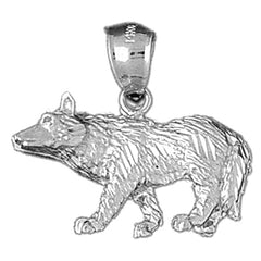 10K, 14K or 18K Gold Coyote Pendant