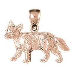 10K, 14K or 18K Gold Fox Pendant