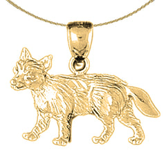 10K, 14K or 18K Gold Fox Pendant