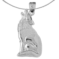 10K, 14K or 18K Gold Coyote Pendant