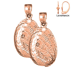 14K or 18K Gold Shell Earrings