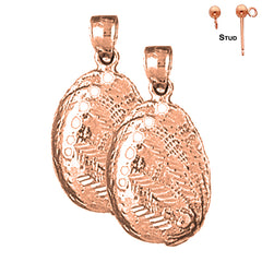 14K or 18K Gold Shell Earrings