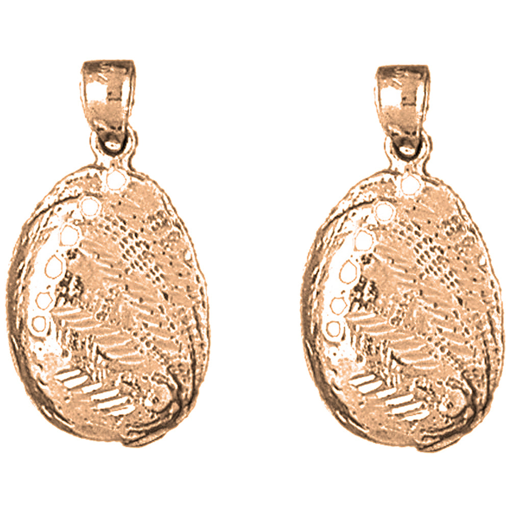 14K or 18K Gold 28mm Shell Earrings