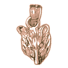 14K or 18K Gold Wolf Pendant