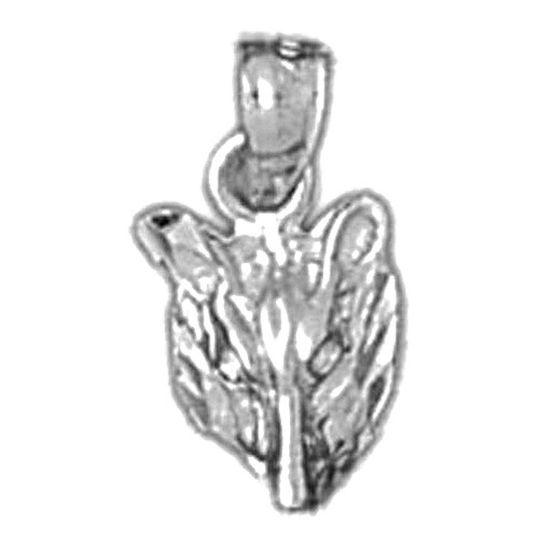 14K or 18K Gold Wolf Pendant