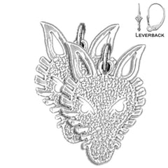 14K or 18K Gold Wolf Earrings