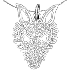 14K or 18K Gold Wolf Pendant