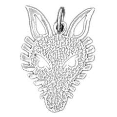 14K or 18K Gold Wolf Pendant