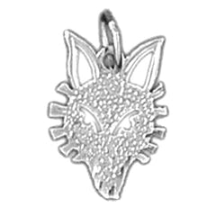 14K or 18K Gold Wolf Pendant