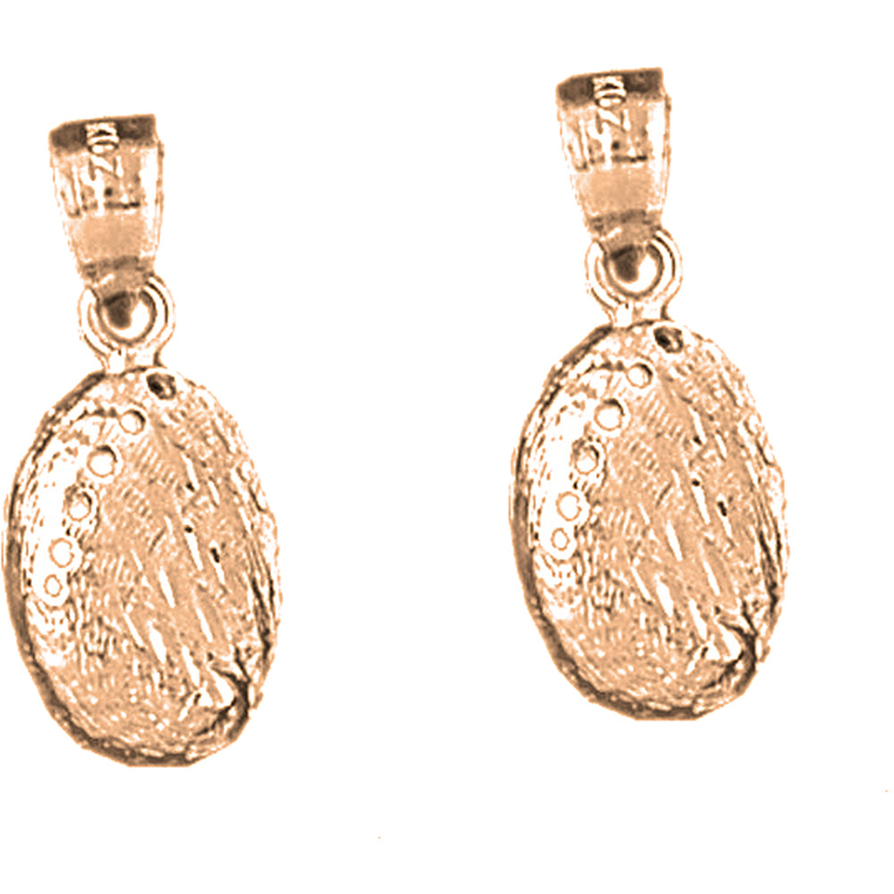 14K or 18K Gold 23mm Shell Earrings