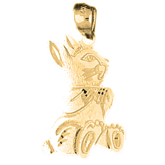 14K or 18K Gold Rabbit Pendant