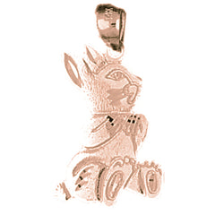 14K or 18K Gold Rabbit Pendant