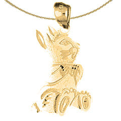 Colgante Conejo de Oro de 14K o 18K