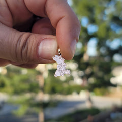 14K or 18K Gold Rabbit Pendant