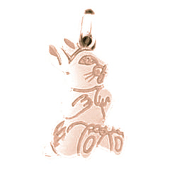 14K or 18K Gold Rabbit Pendant