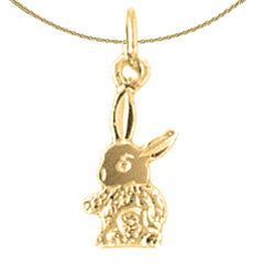 14K or 18K Gold Rabbit Pendant