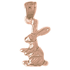 14K or 18K Gold Rabbit Pendant