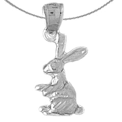 14K or 18K Gold Rabbit Pendant