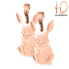 14K or 18K Gold Rabbit Earrings