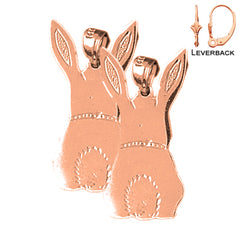 14K or 18K Gold Rabbit Earrings