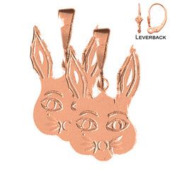 14K or 18K Gold Rabbit Earrings