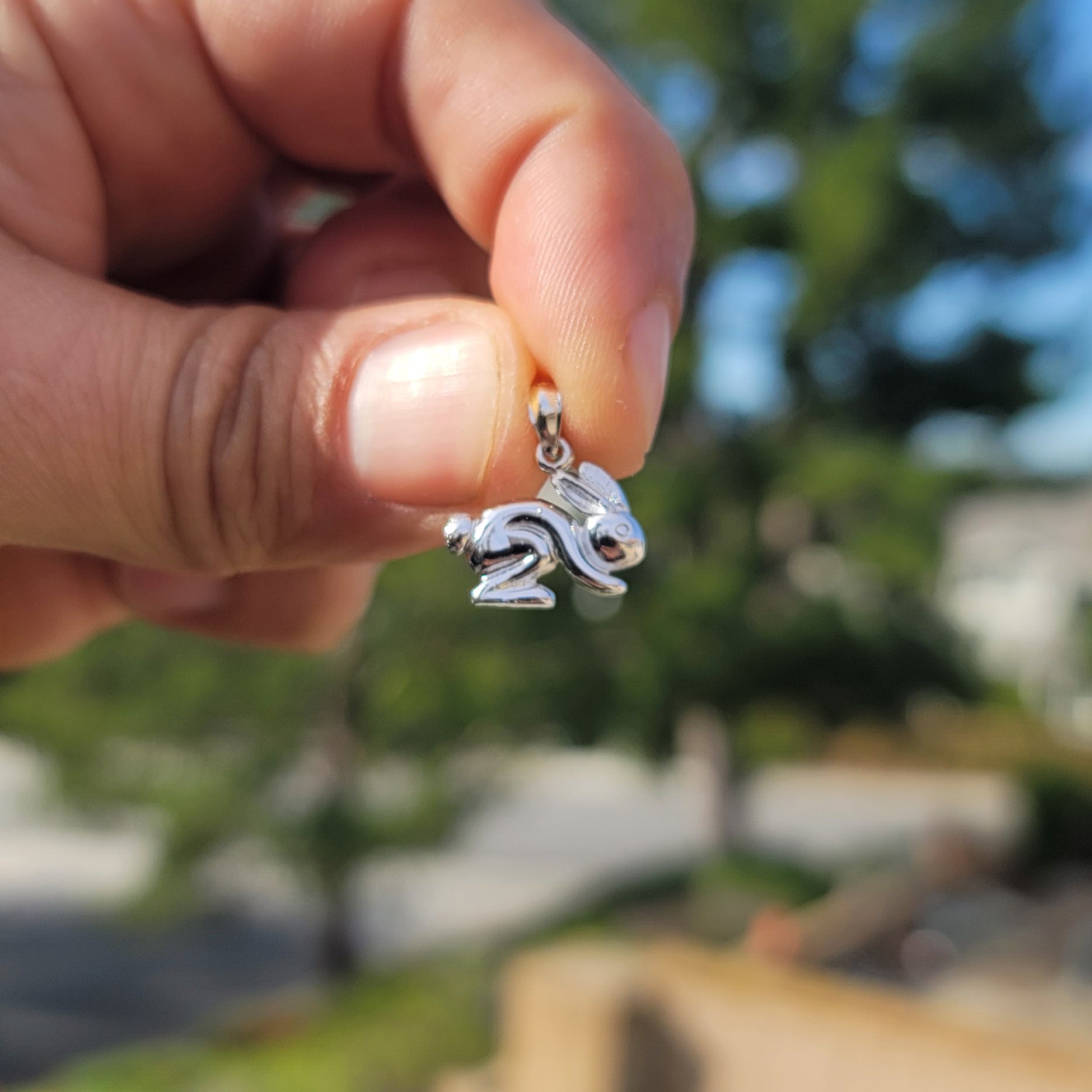 14K or 18K Gold Rabbit Pendant