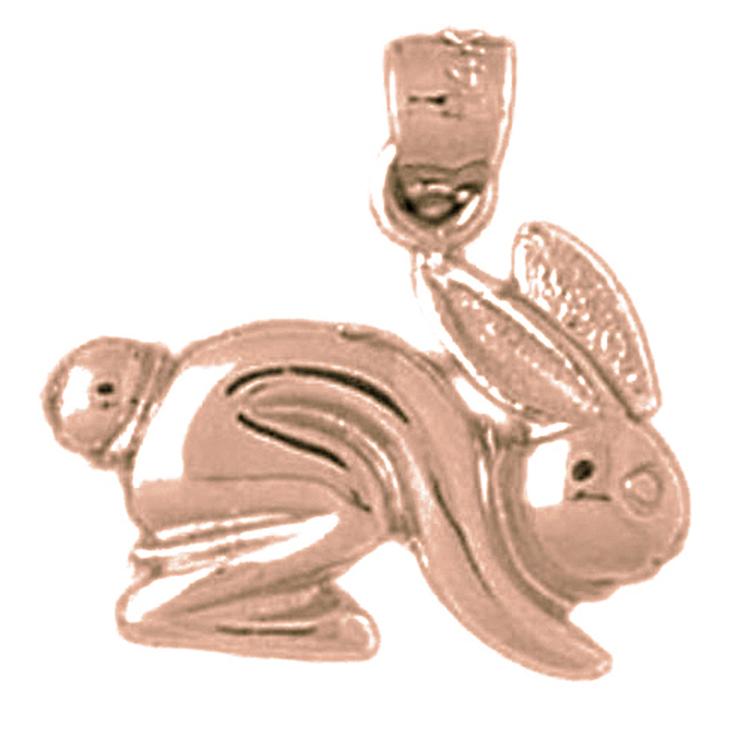 14K or 18K Gold Rabbit Pendant