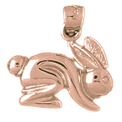 14K or 18K Gold Rabbit Pendant