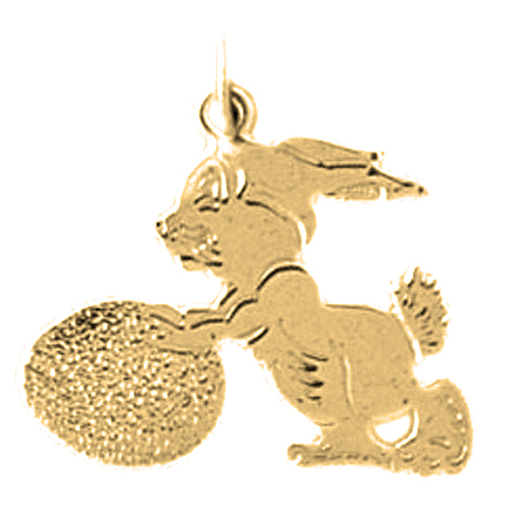 14K or 18K Gold Rabbit Pendant
