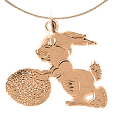14K or 18K Gold Rabbit Pendant