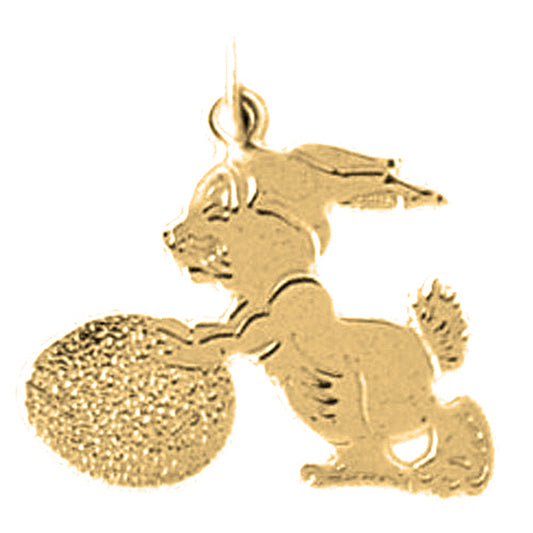 14K or 18K Gold Rabbit Pendant