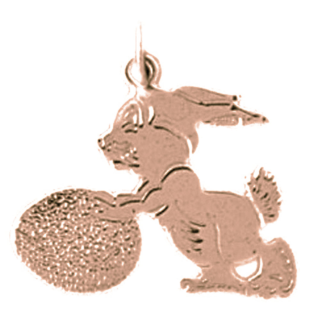 14K or 18K Gold Rabbit Pendant