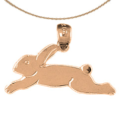 14K or 18K Gold Rabbit Pendant