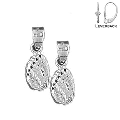 14K oder 18K Gold 19mm Muschel Ohrringe