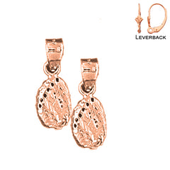 14K oder 18K Gold 19mm Muschel Ohrringe