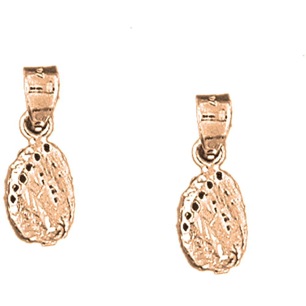 14K or 18K Gold 19mm Shell Earrings