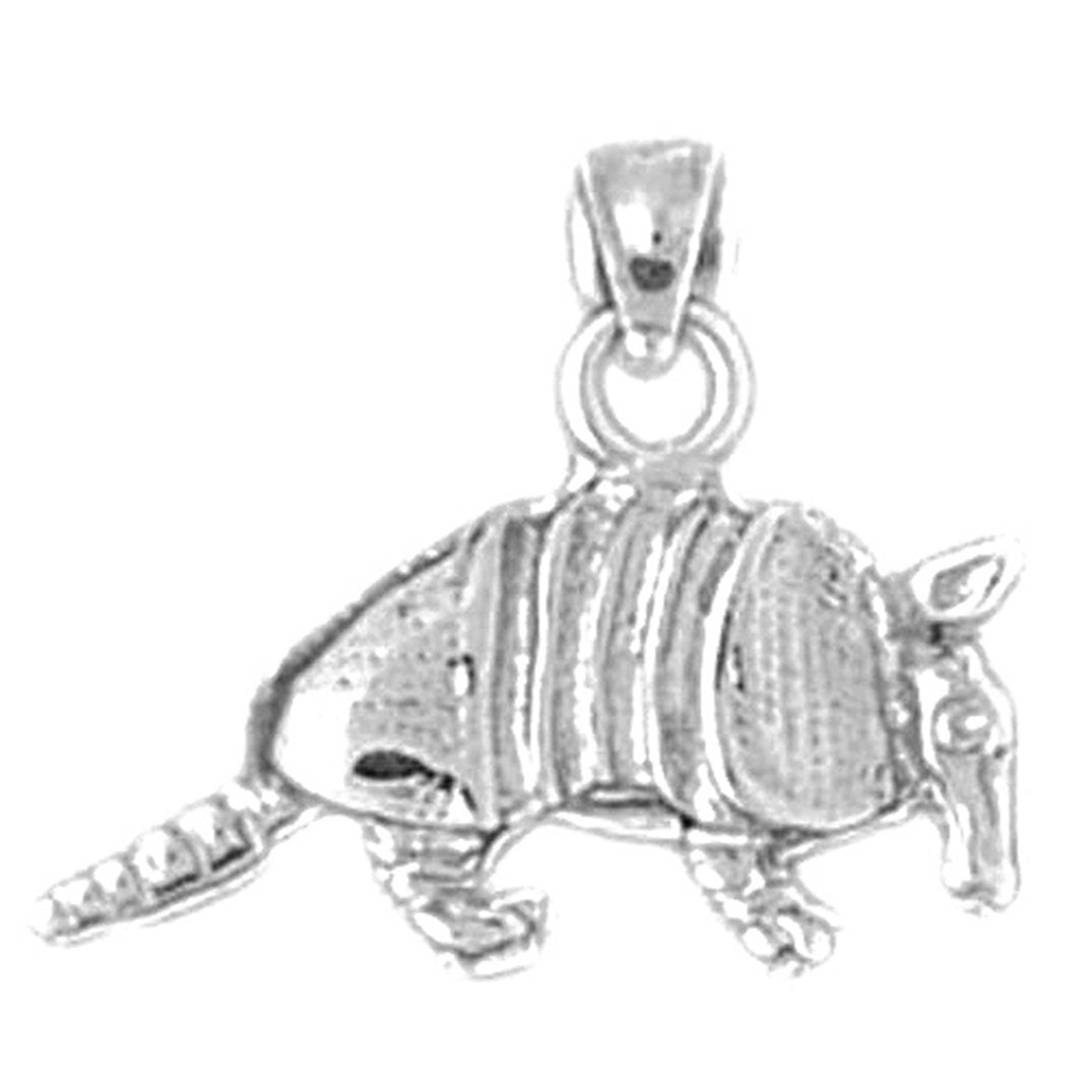 10K, 14K or 18K Gold 3D Armadillo Pendant