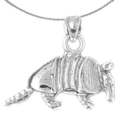10K, 14K or 18K Gold 3D Armadillo Pendant