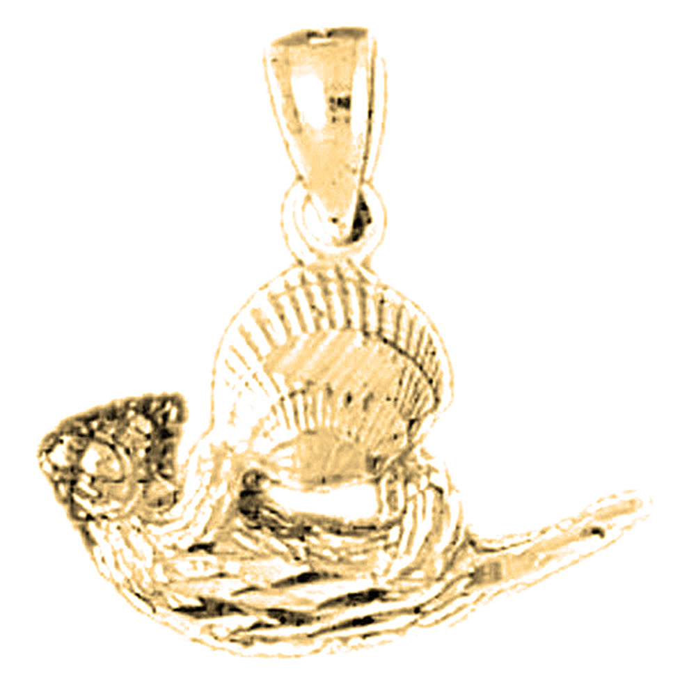 10K, 14K or 18K Gold Otter Pendant