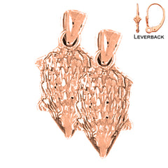 14K or 18K Gold Otter Earrings