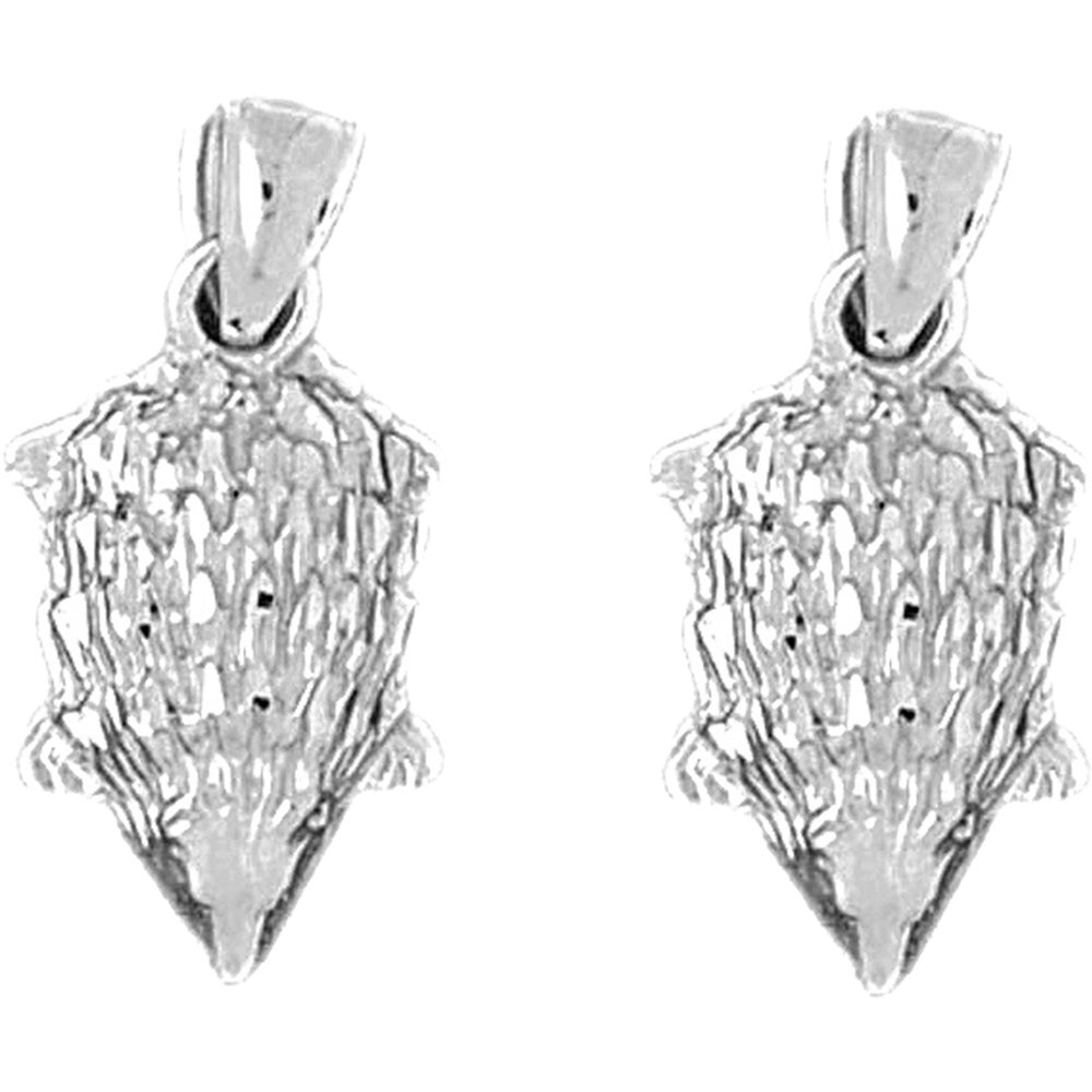 14K or 18K Gold 26mm Otter Earrings