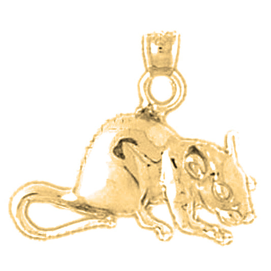 14K or 18K Gold Mouse Pendant