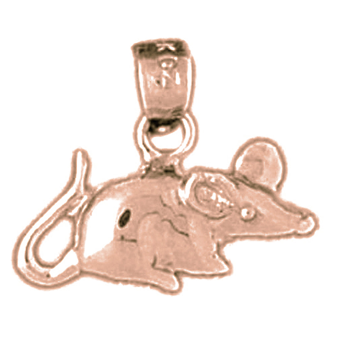 14K or 18K Gold Mouse Pendant