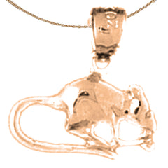 14K or 18K Gold Mouse Pendant