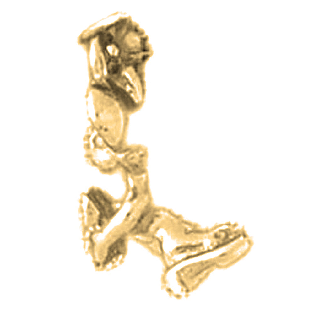 10K, 14K or 18K Gold 3D Mouse Pendant