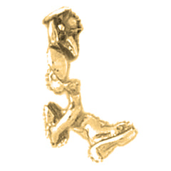 10K, 14K or 18K Gold 3D Mouse Pendant