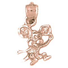 14K or 18K Gold Mouse Pendant
